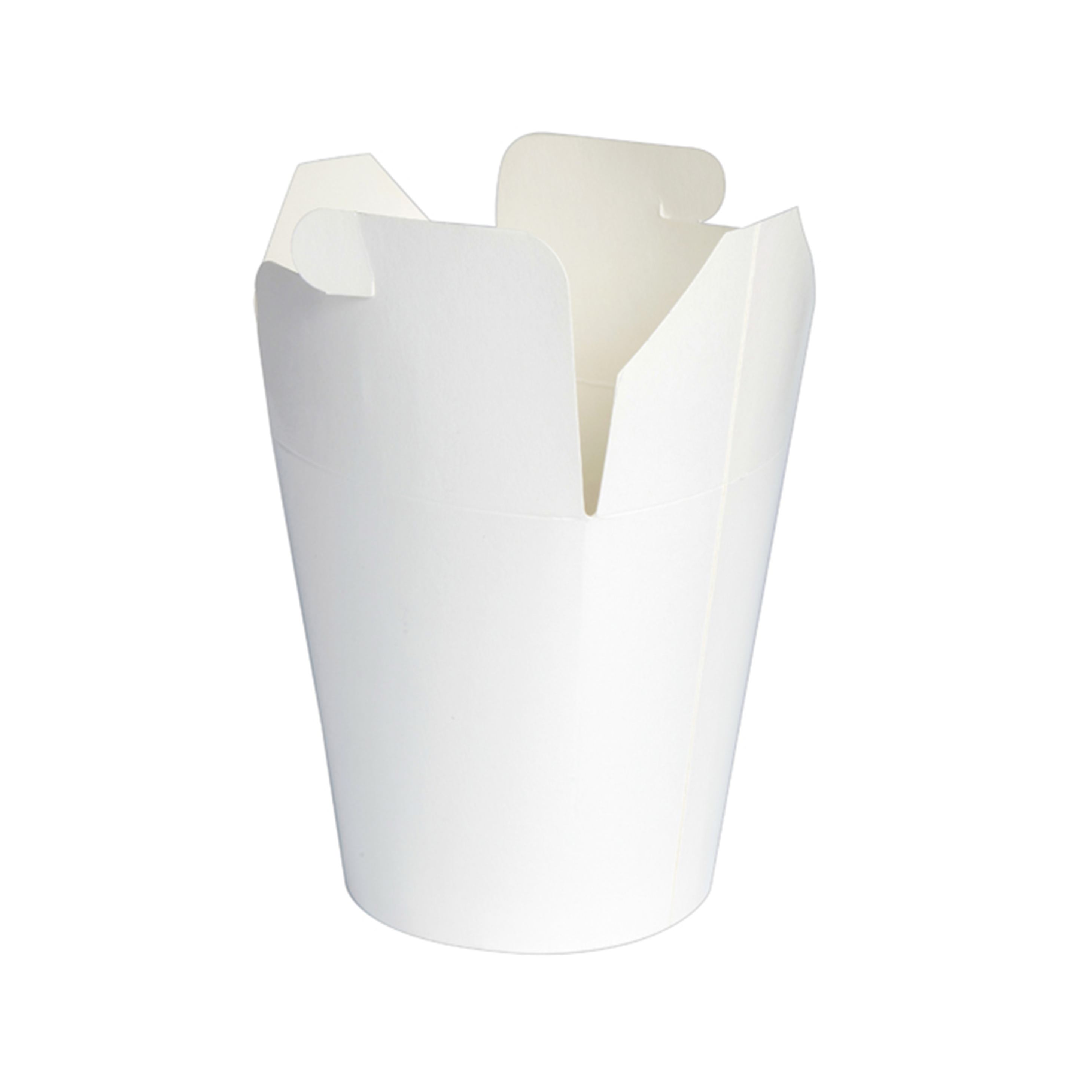 Pot carton blanc base ronde fermeture à boucle papillon 750 ml Diam: 9,3 cm 10,3 x 9,4 x 9,7 cm - 50 unités FirstPack - Mathon