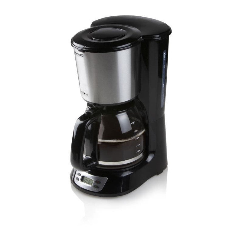 Cafetiere Filtre - Domo - Do708k - 1000 W - 1,5 L - 12 Tasses - Ecran Lcd - Minuteur 24 H - Noir Et Acier Inoxydable Domo - Mathon - 4