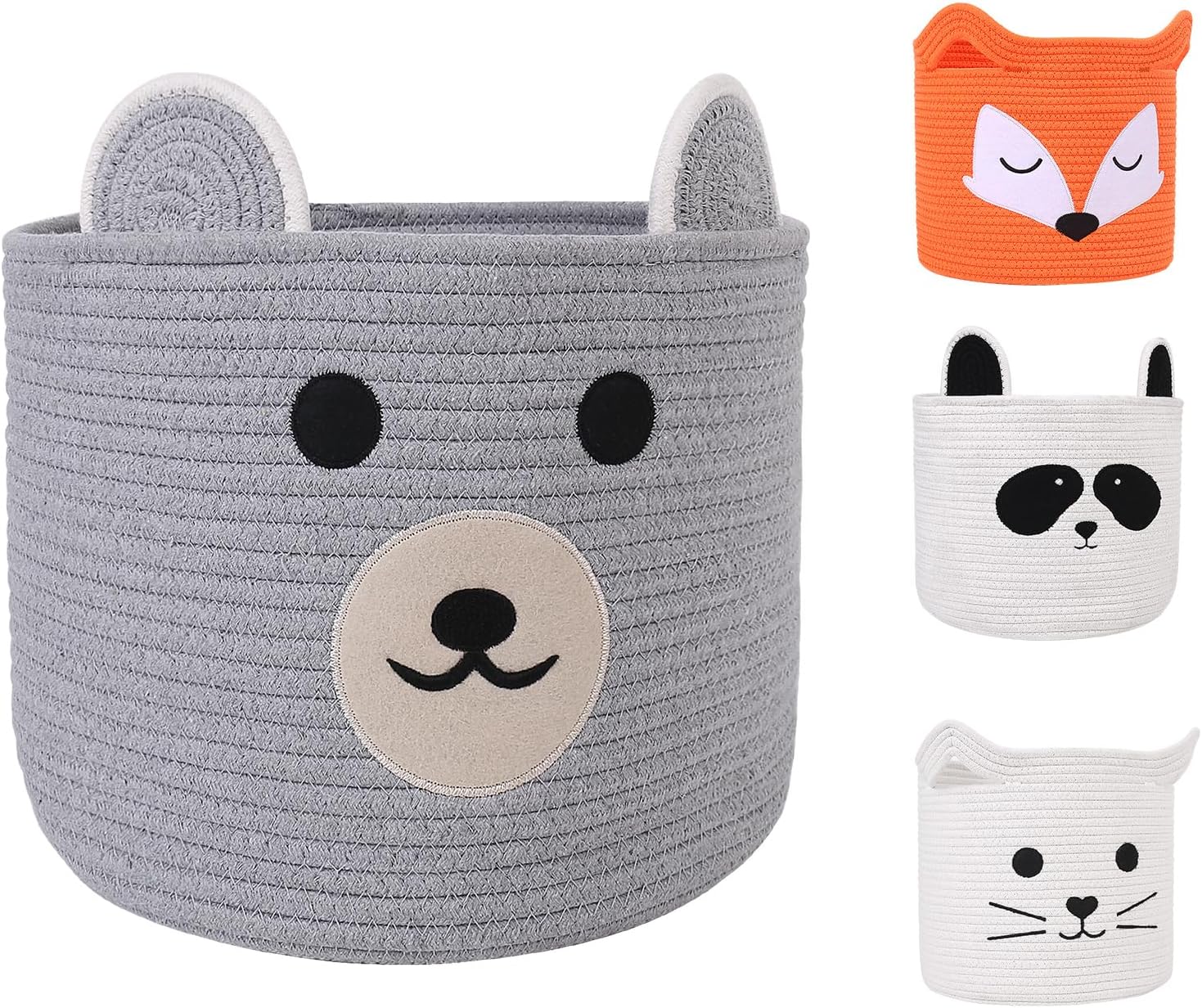 Panier de rangement Gris 30×30×30 cm Vendos85 - Mathon