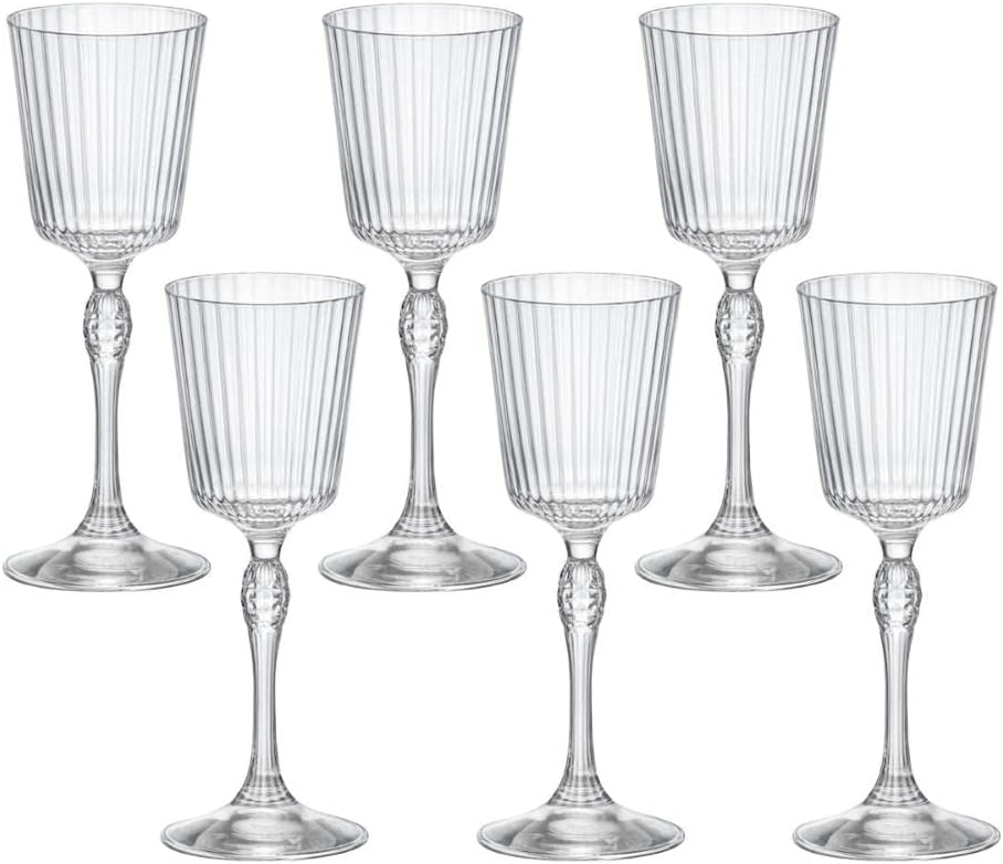 Lot de 6 verres à liqueur, AMERICA