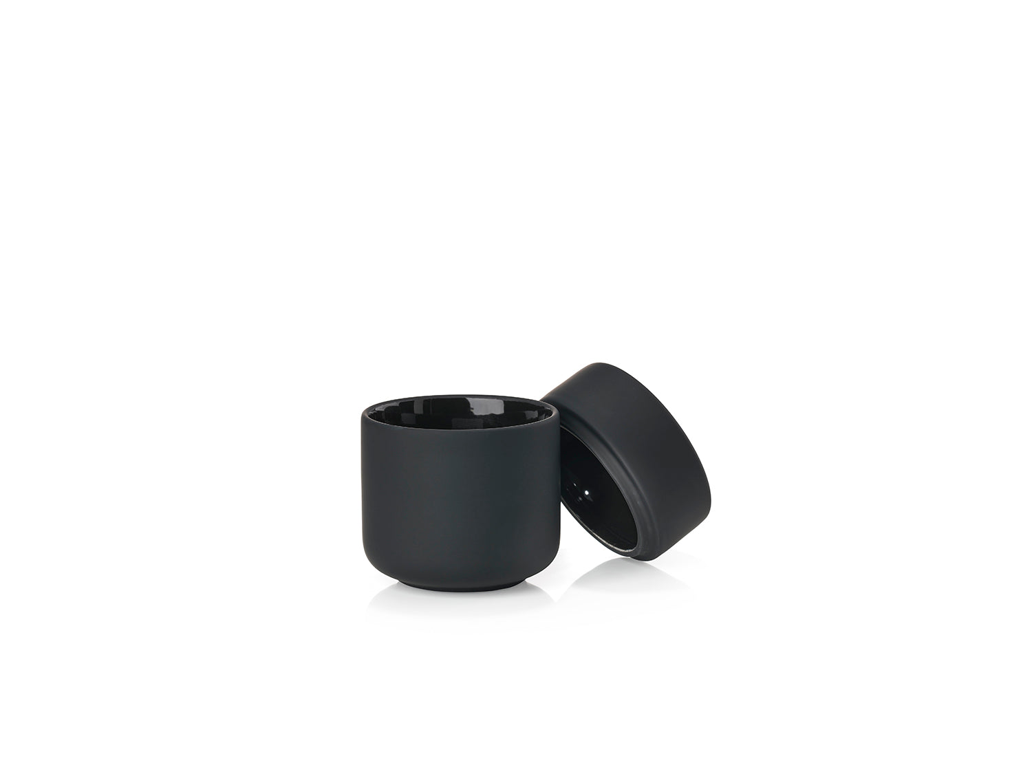 Pot avec couvercle UME en grès Noir Zone Denmark - Mathon - 2
