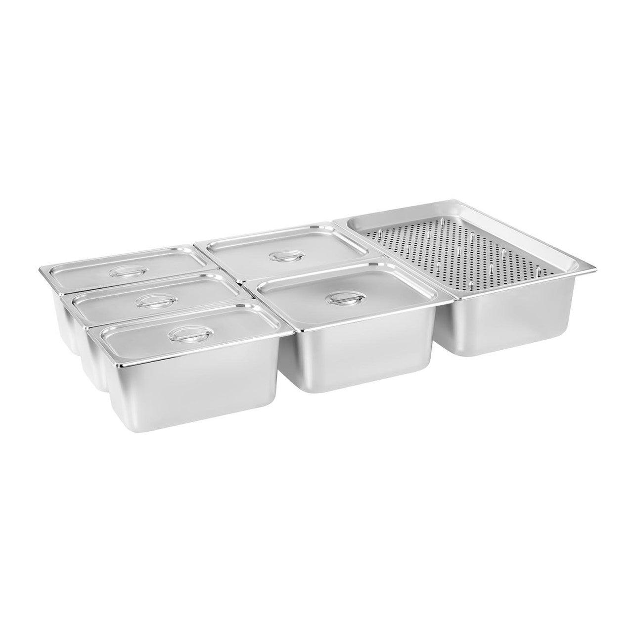 Bain marie 2 200 watts - 5 x GN - 1/2 - avec robinet de vidange 14_0000560 - Mathon - 5