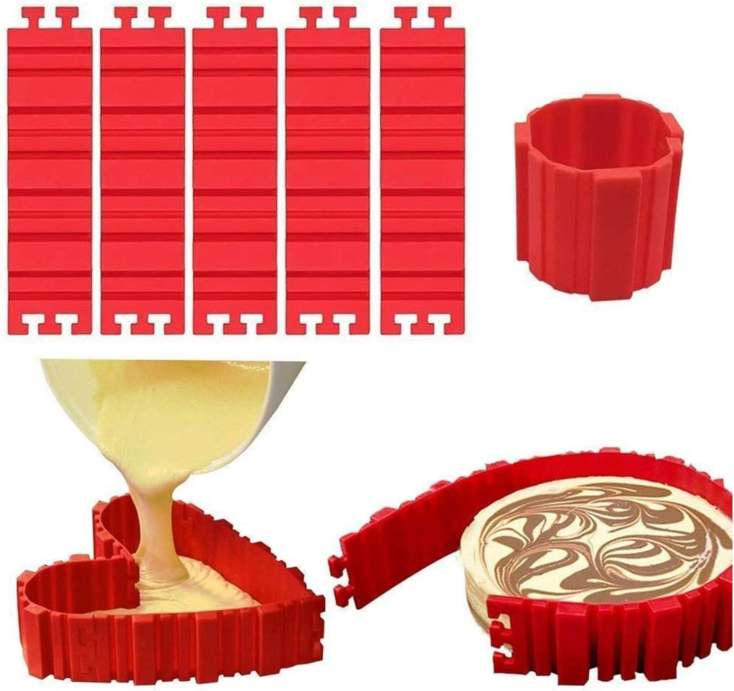 Moule au Gâteau au Silicone 5 pièces Vendos85 - Mathon