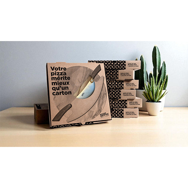 Coffret couteau Pizza Rocket et planche à pizza 33 cm Roger Orfèvre - Mathon - 2