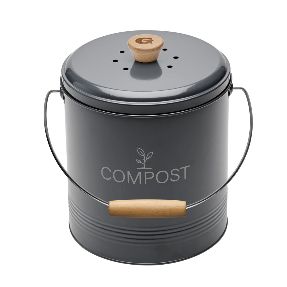 Seau compost rond gris foncé 4,5L Guillouard - Mathon - 1