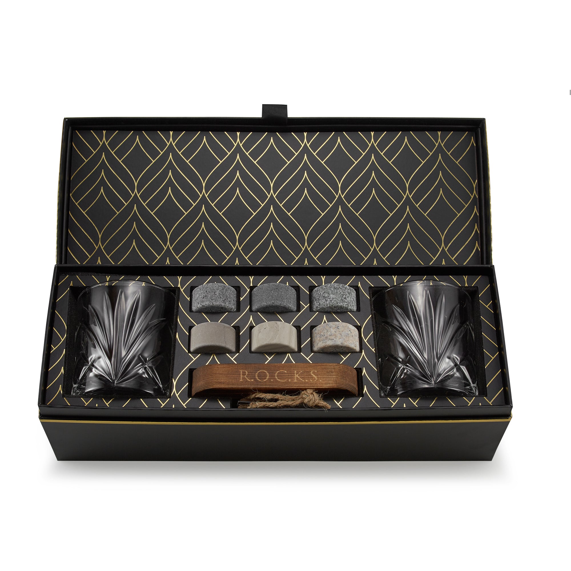 Coffret Cadeau Connoisseur Set - Pierres à Whisky ROCKS & Verres à Cocktail Palm - Mathon - 1