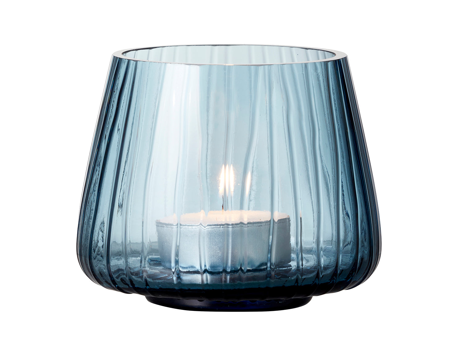 Set de 2 photophores KUSINTHA en verre Bleu Bitz - Mathon - 2