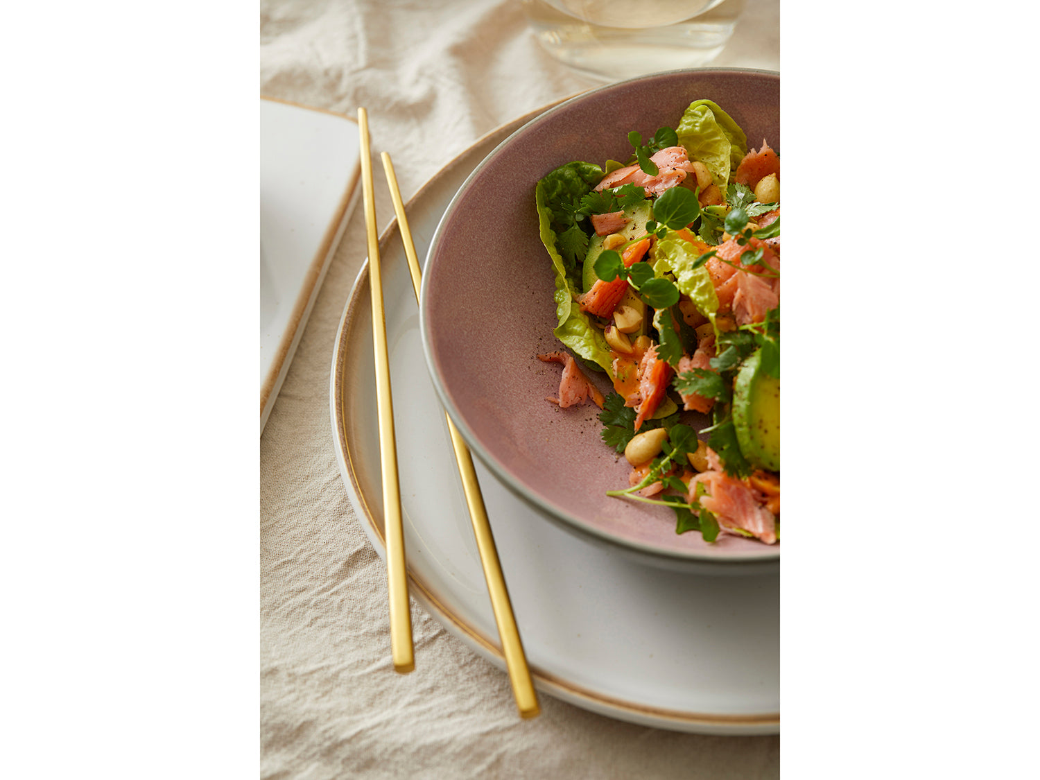 Assiette à pâtes GASTRO en grès Gris/Rose clair Bitz - Mathon - 4