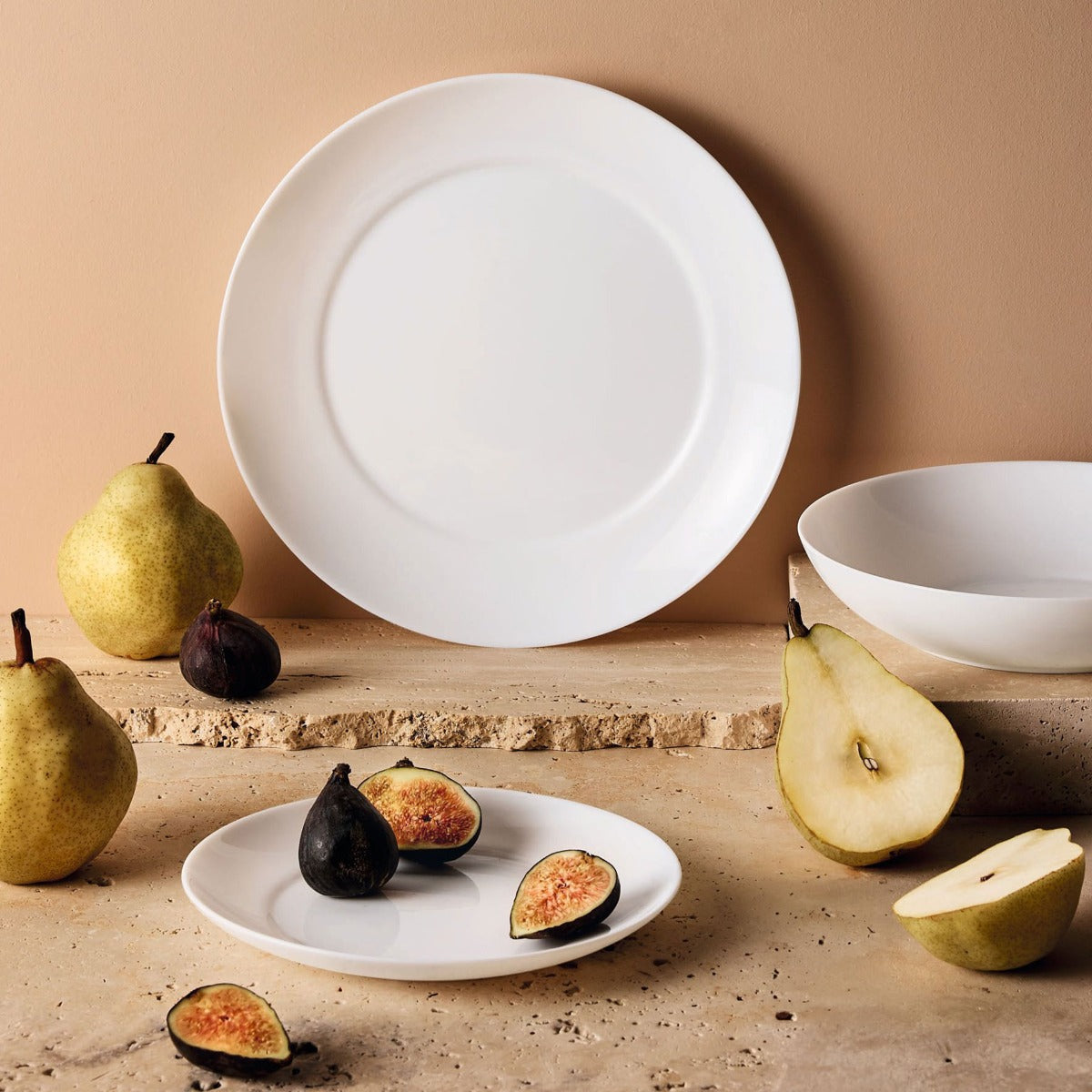 4 assiettes plates blanches 25 cm Apy Luminarc - Mathon - 4