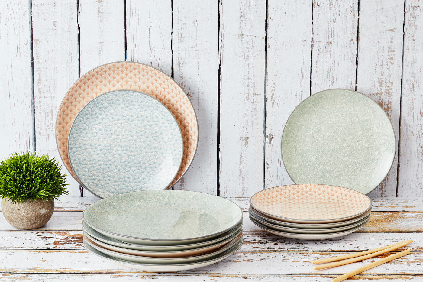 Assiette PATTERN Ø21cm - 6 pièces - Pastel Björn - Mathon - 6