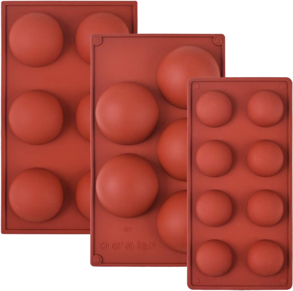 Ensemble de moules en Silicone Semi-sphérique pour Boule de Chocolat, gâteau, gelée Vendos85 - Mathon