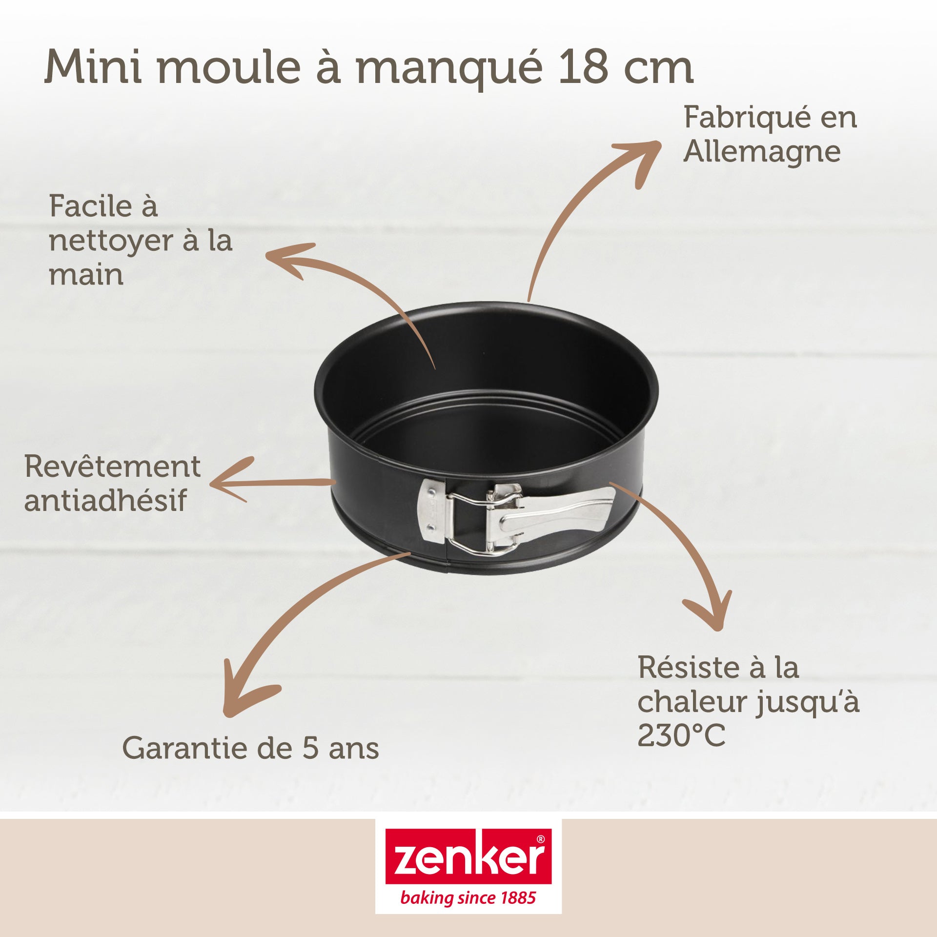 Lot de 2 moules à manqué à charnière 18,5 cm Zenker Spécial Mini Zenker - Mathon - 3