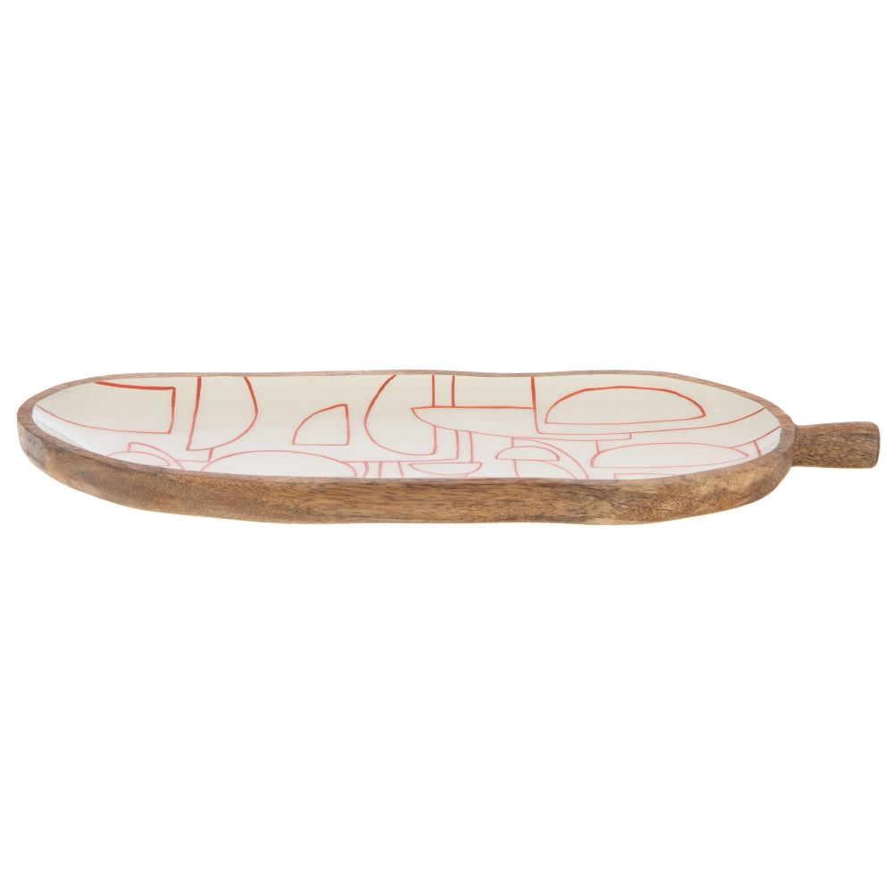 Plat feuille ambre 50 cm Amadeus - Mathon - 1