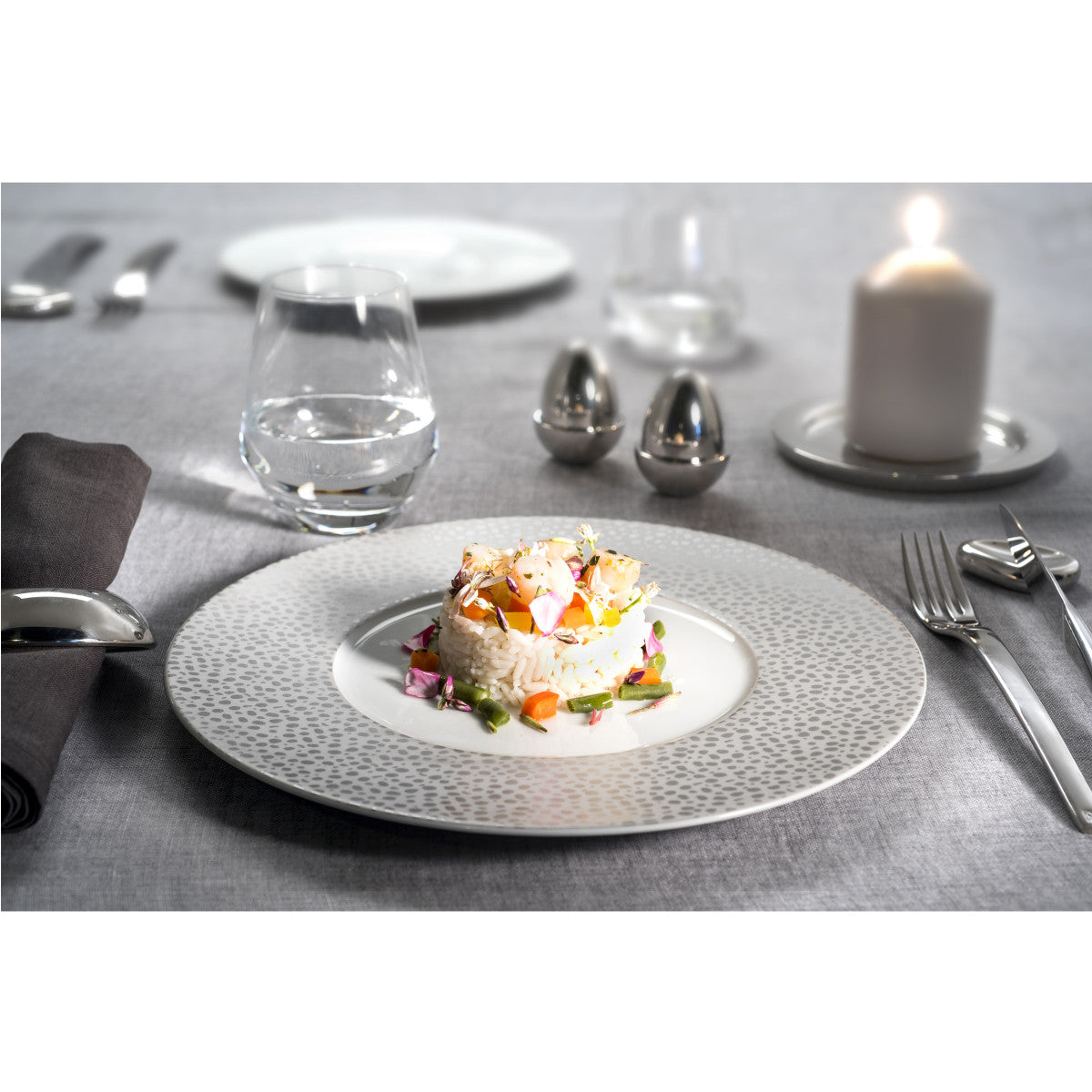 Baghera Platine - Assiette plate 27cm (lot de 6) Médard de Noblat - Mathon - 3