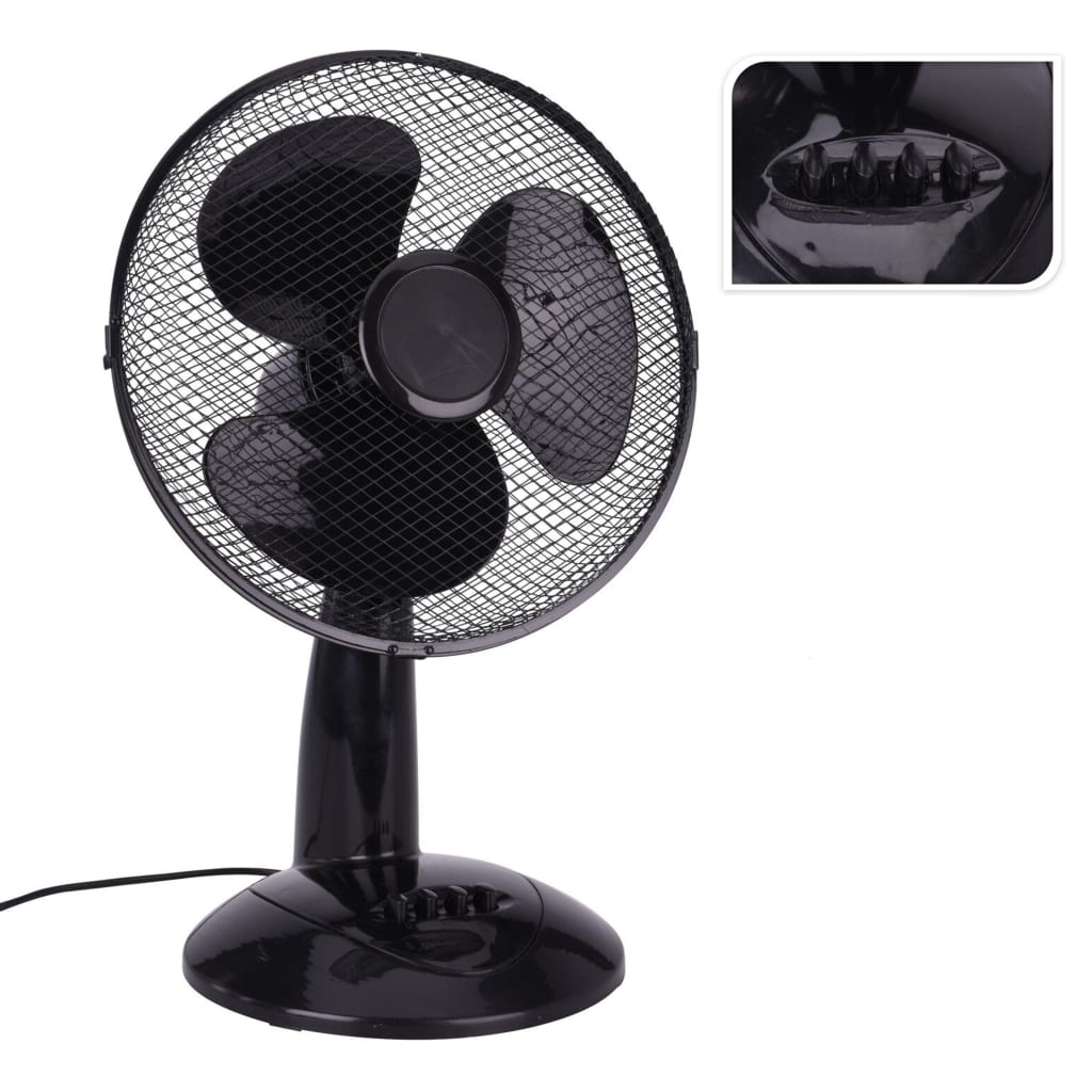 Ventilateur de table 45 W Noir VidaXL - Mathon