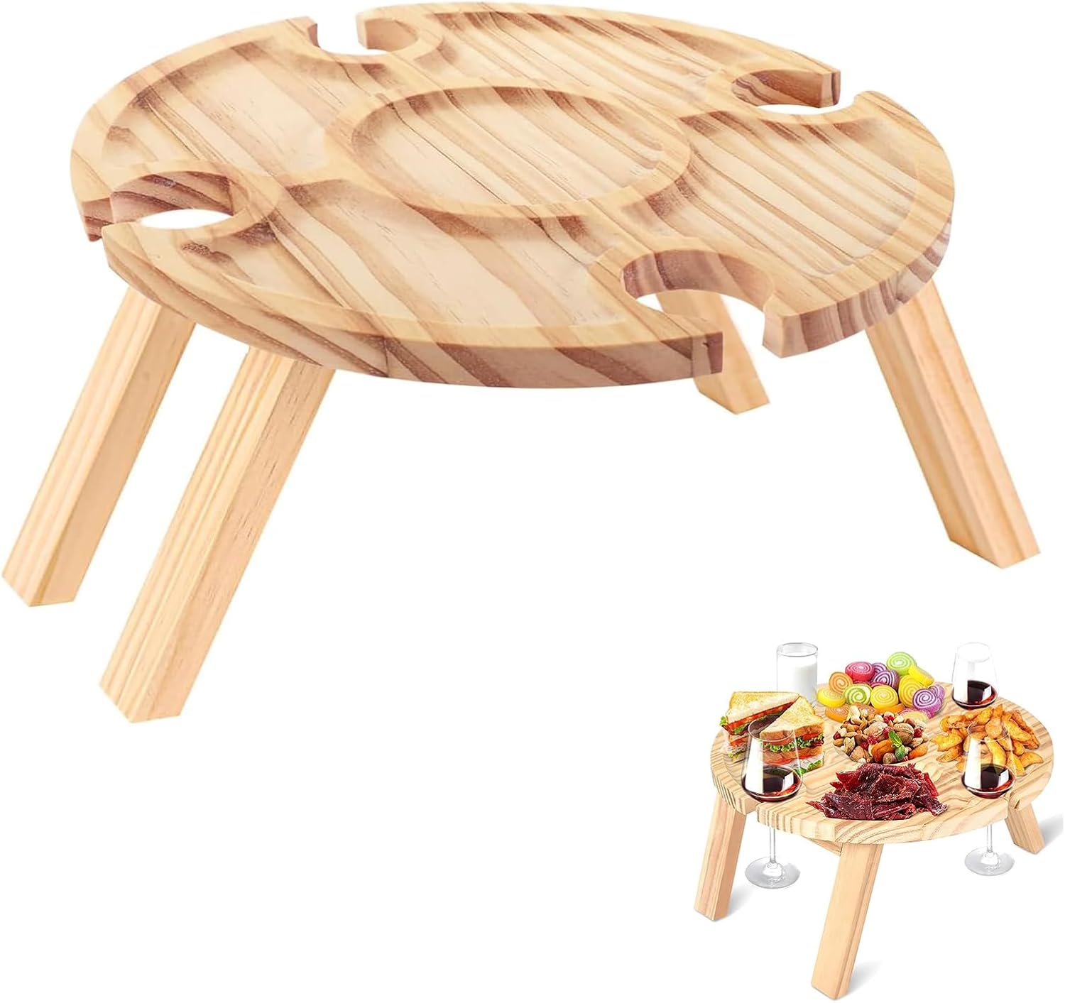 Table à vin pliable portable en bois pour extérieur Vendos85 - Mathon