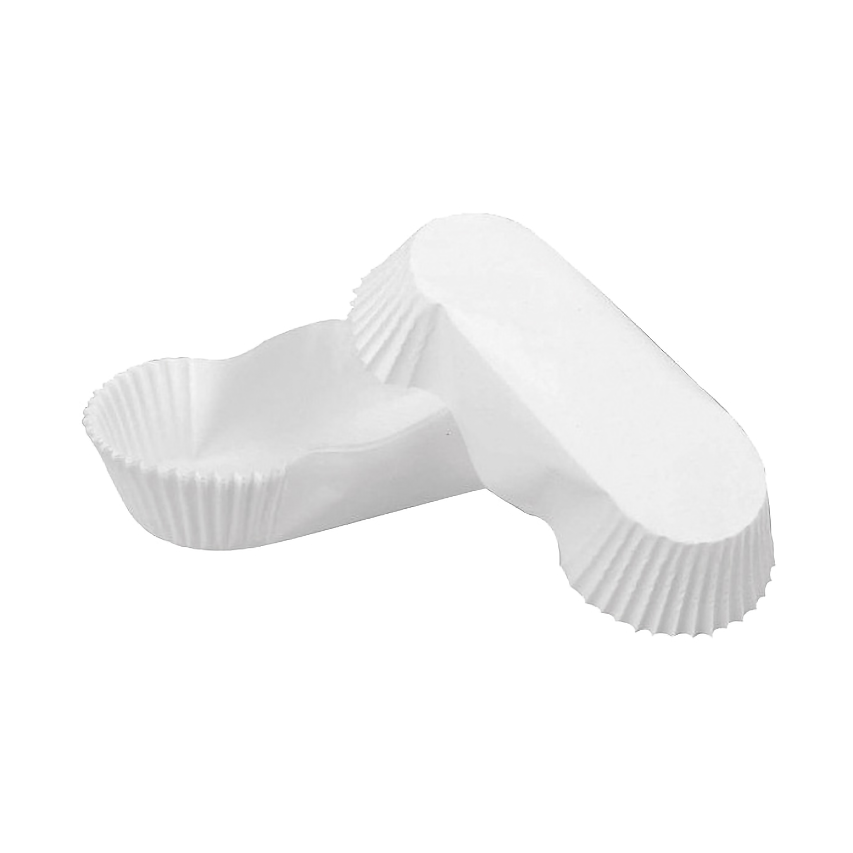 50Pcs - Caissette papier de cuisson ovale blanche siliconée 155x75x57mm FirstPack - Mathon - 2