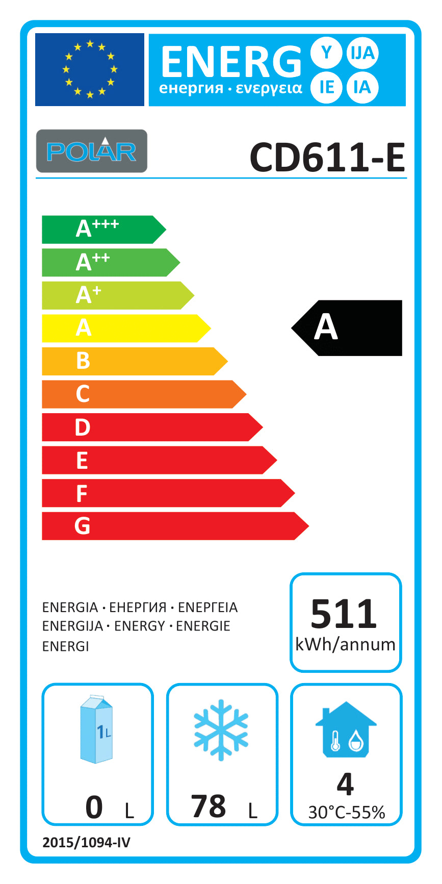 Petite Armoire Réfrigérée Négative 140 L - Extérieur blanc - Polar - Mathon - 4