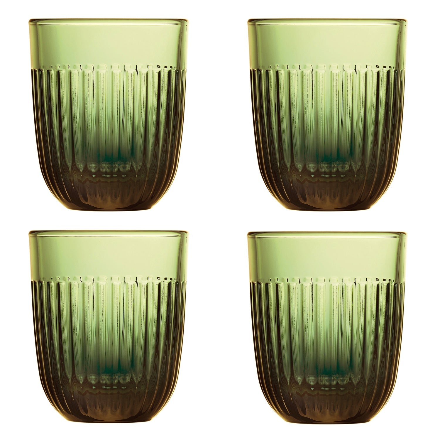 Coffret de 4 verres à eau Vert olive, OUESSANT La Rochère - Mathon - 1