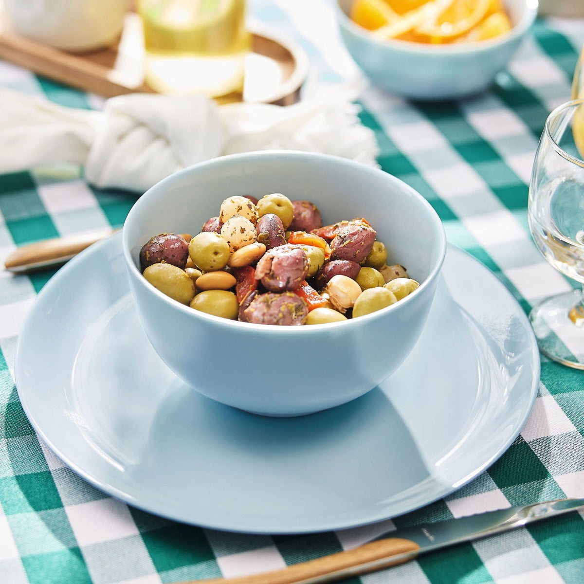 4 bols 75cl Diwali Paradise Blue Luminarc - Mathon - 4