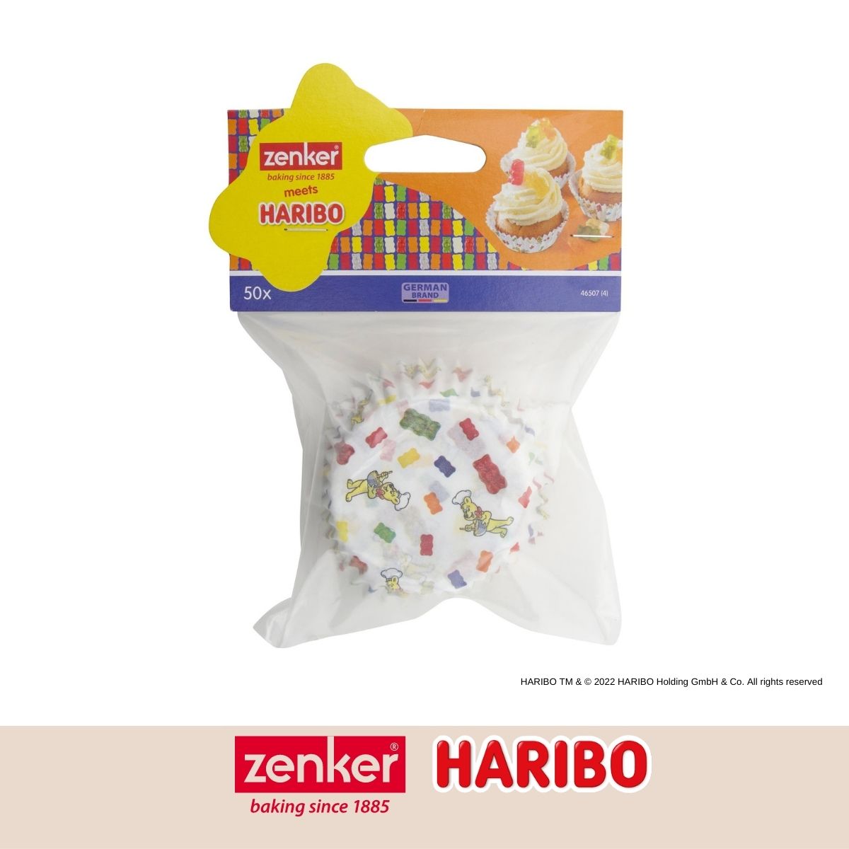 Lot de 50 moules à muffins en papier 6 cm Zenker Haribo Zenker - Mathon - 9