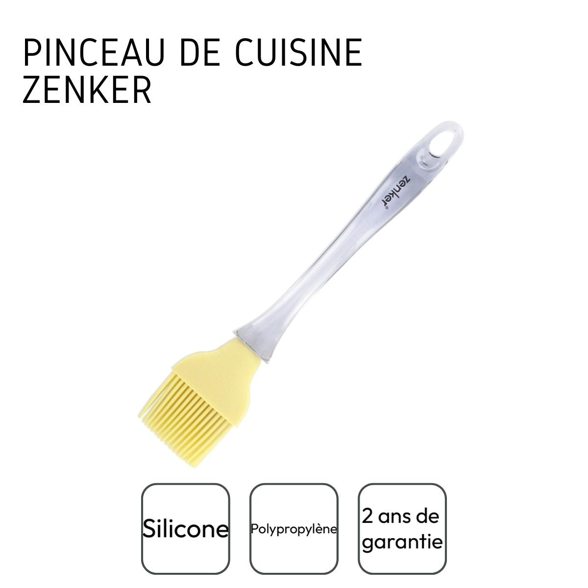 Ensemble de 2 Pinceaux de cuisine et de pâtisserie 24 cm en poils silicone Zenker Smart Pastry Zenker - Mathon - 4