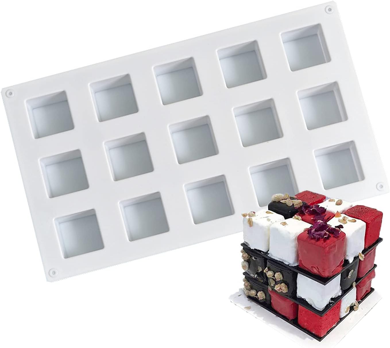 Moule à Bonbons Carrés en Silicone Vendos85 - Mathon