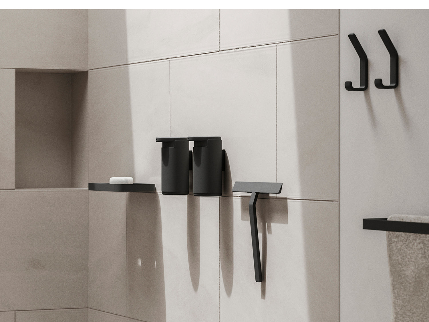 Étagère de douche RIM en aluminium Noir Zone Denmark - Mathon - 4