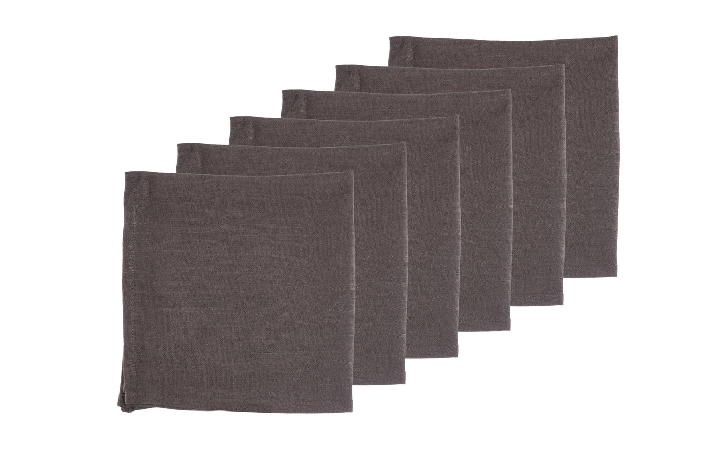 Serviette de table - 6 pièces - Lin et coton chocolat Björn - Mathon - 1