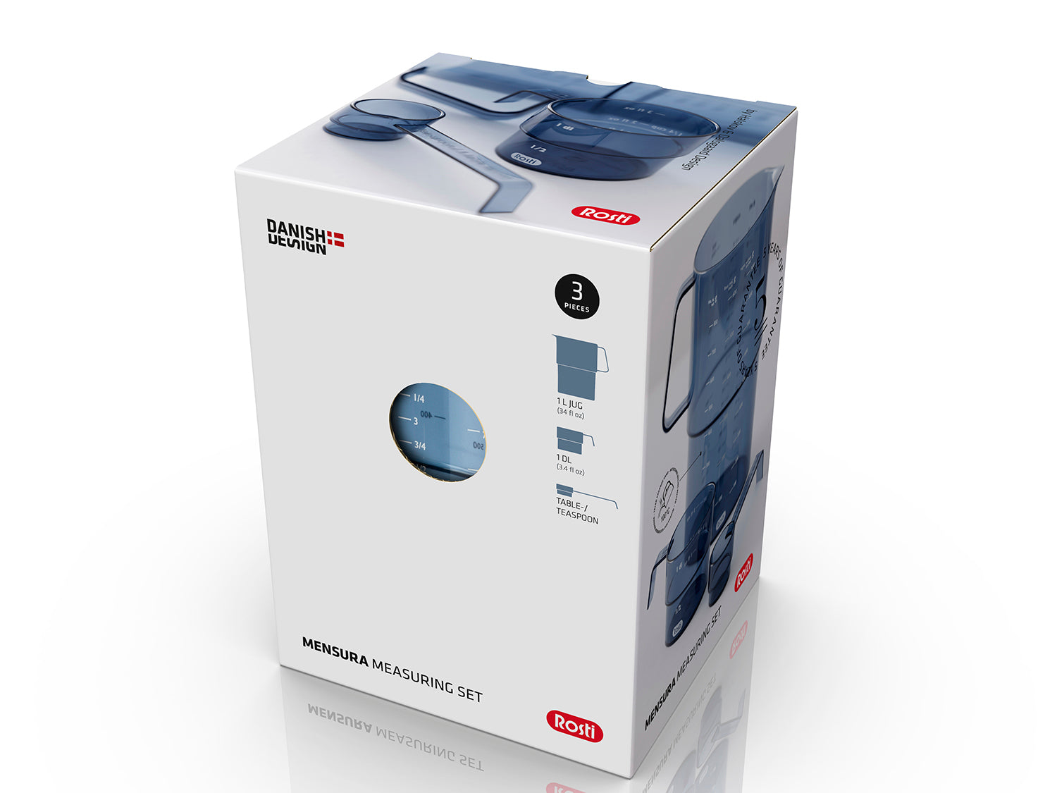 Ensemble 3 pièces de mesure MENSURA en plastique rigide Bleu pastel Rosti - Mathon - 2