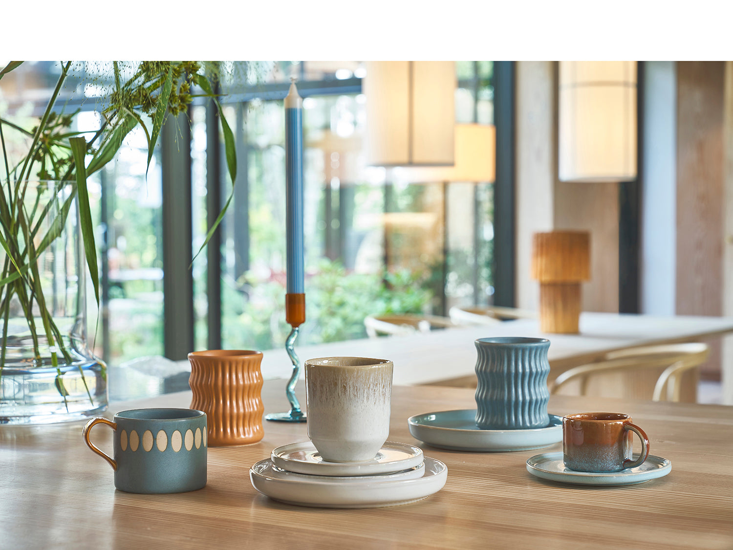 Set de 2 assiettes à gâteau STYLES en grès Crème Villa Collection - Mathon - 4