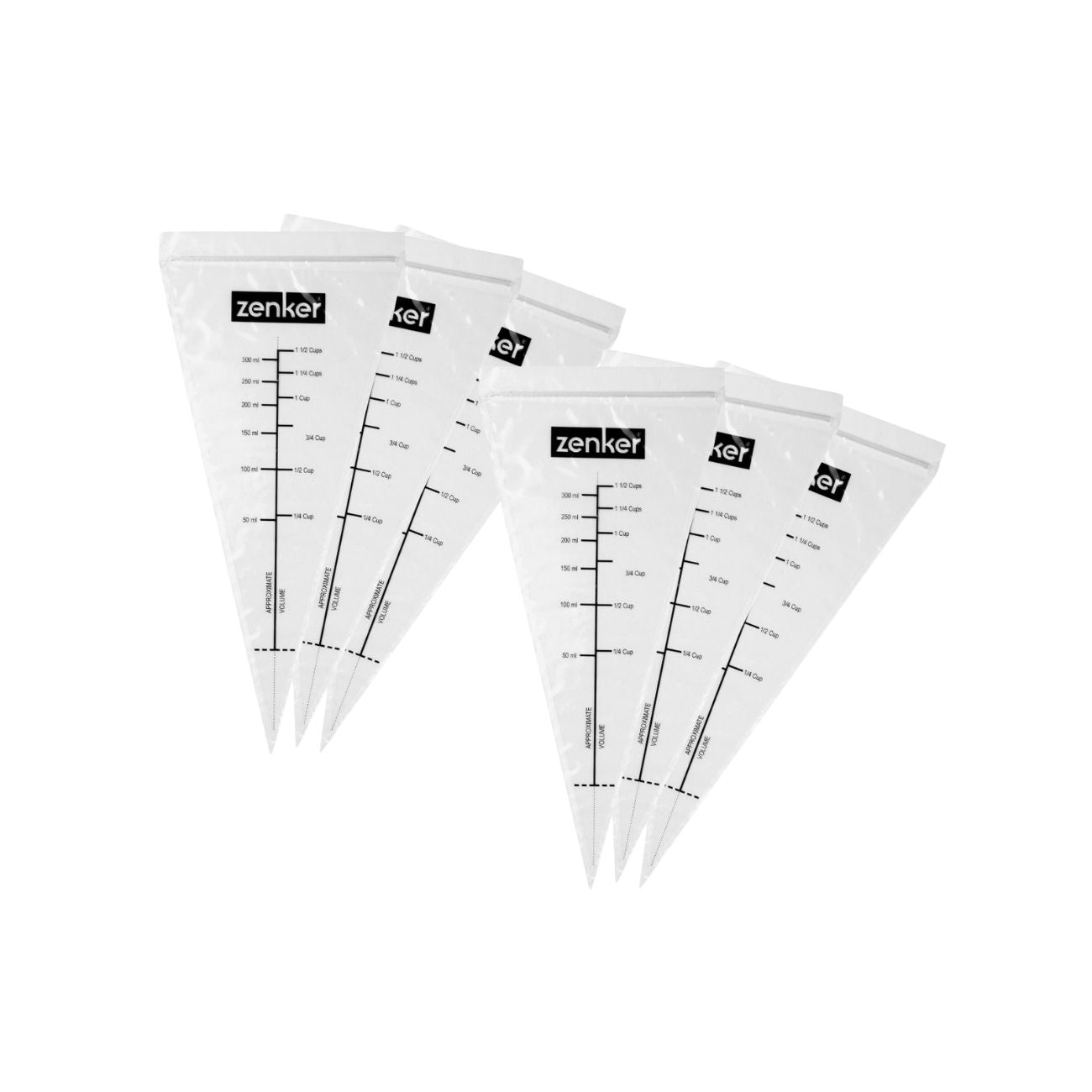 Ensemble de 20 poches à douille graduées avec zip 30 cm Zenker Smart Pastry Zenker - Mathon - 1