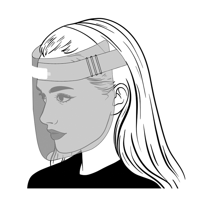 10Pcs - Masque visière PET  398x270mm FirstPack - Mathon - 1