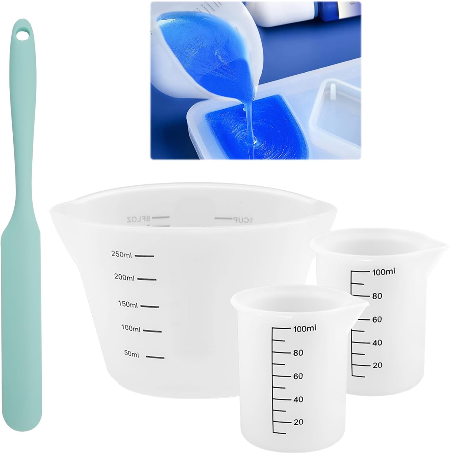 Set de 3 tasses à mesurer en silicone 100/250 ml Vendos85 - Mathon