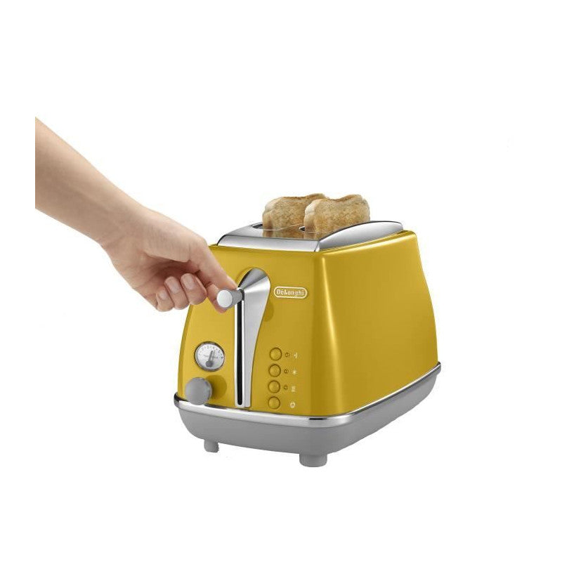 Toaster Icona Capitals 2 Tranches - Jaune - Delonghi - Mathon - 3