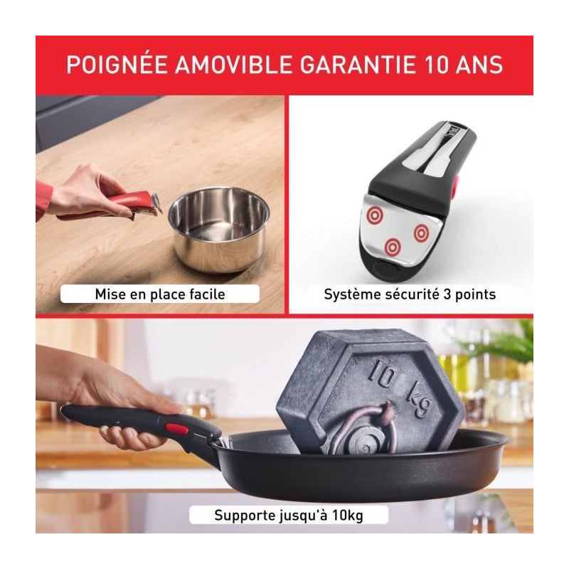 Ingenio Natural Force Wok 26 Cm, Induction, Antiadhésif, Empilable, Compatible Lave-vaisselle, Fabriqué En France L39677 Tefal - Mathon - 6