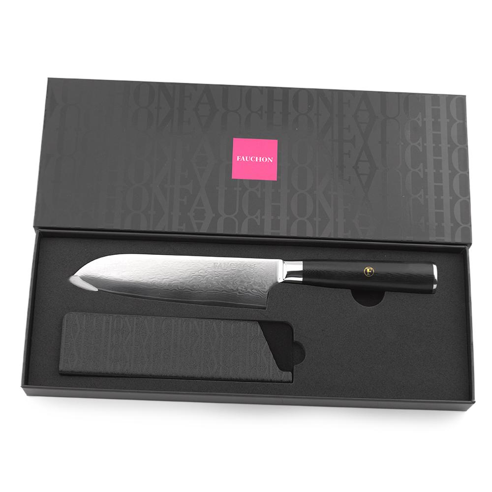 Couteau santoku 29,5cm DAMAS Fauchon Art de la Table - Mathon - 5