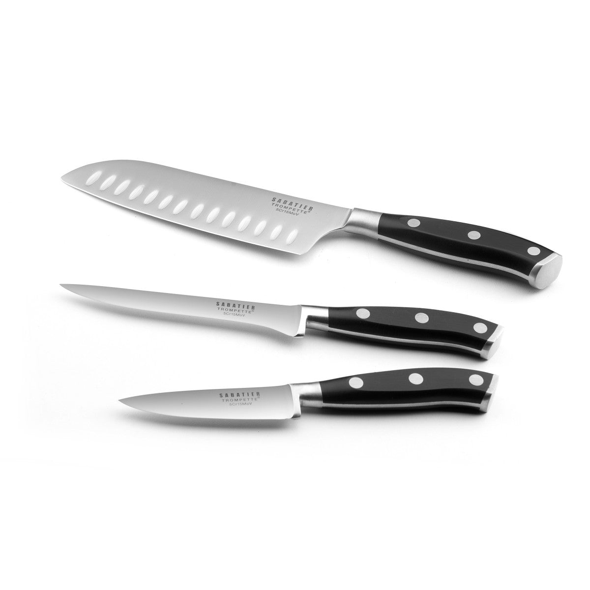 Vulcano - Set 3 couteaux de cuisine Sabatier Trompette - Mathon - 2
