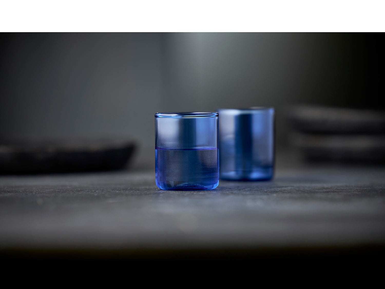 Verre à shot TORINO en verre Bleu Lyngby Glas - Mathon - 6