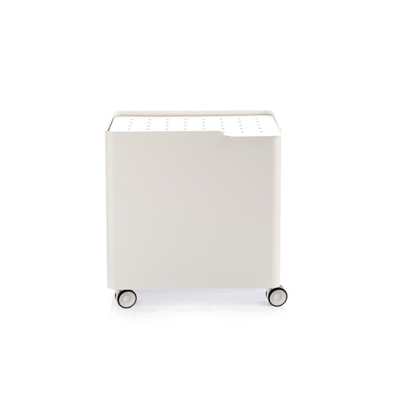 Panier à linge lucca sur roulettes – 60 l, 2 compartiments, fermeture douce, structure métallique blanche Don Hierro - Mathon - 5