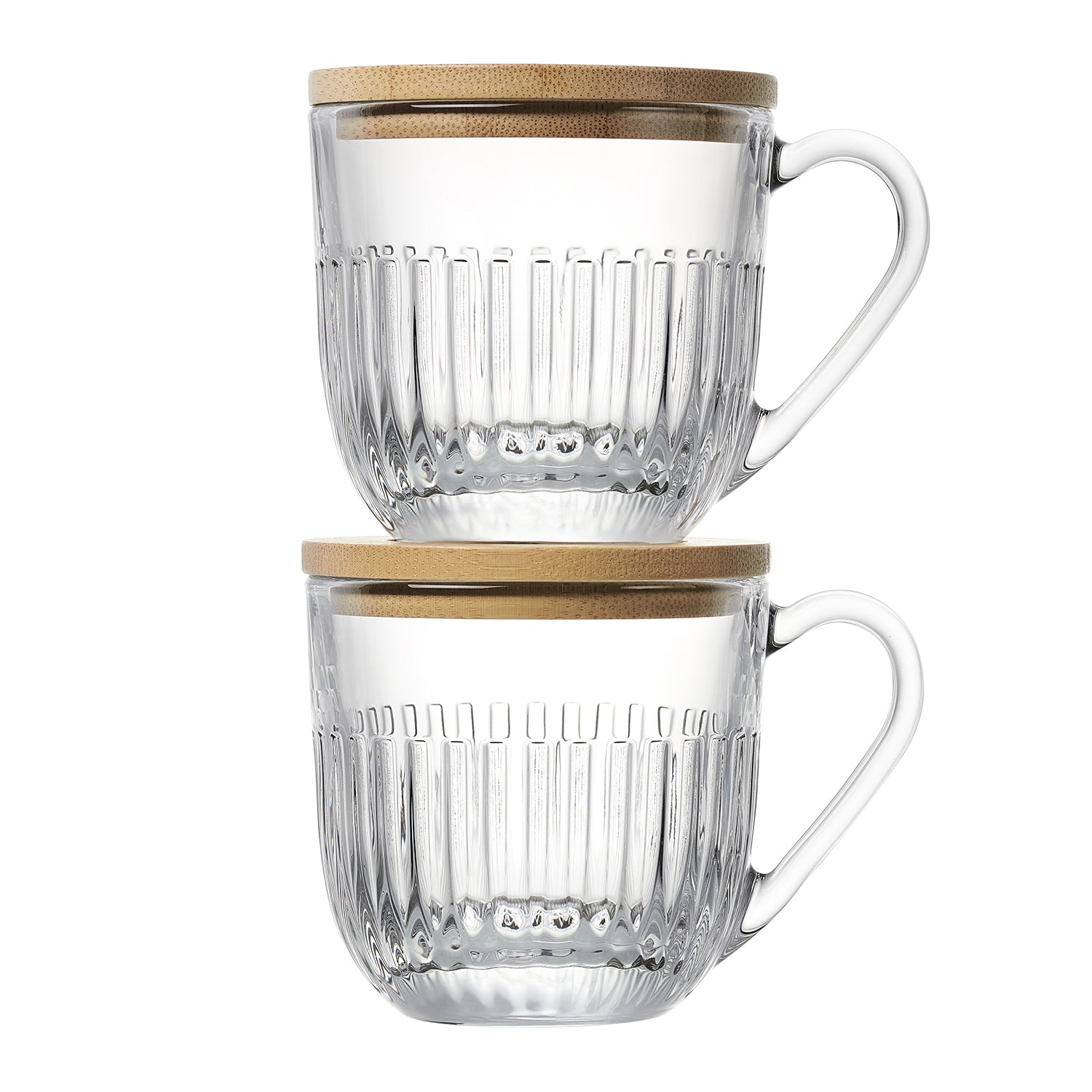 Coffret de 2 tasses avec couvercles OUESSANT /sous tasses en bambou La Rochère - Mathon - 5