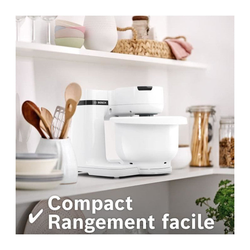Robot Pâtissier   Serie 2 Mums2aw00 - 700 W - 4 Vitesses - 3,8 L - Blanc Bosch - Mathon - 5
