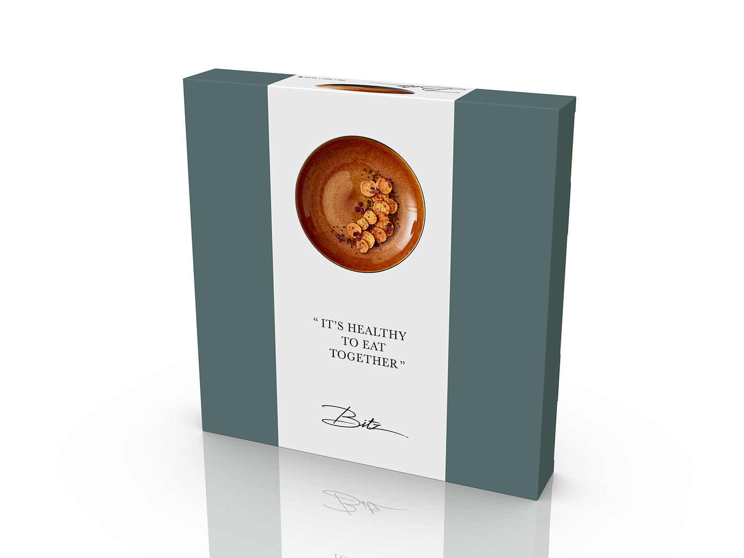 Plat de service rond GASTRO 40cm en grès émaillé Noir/Ambre Bitz - Mathon - 5