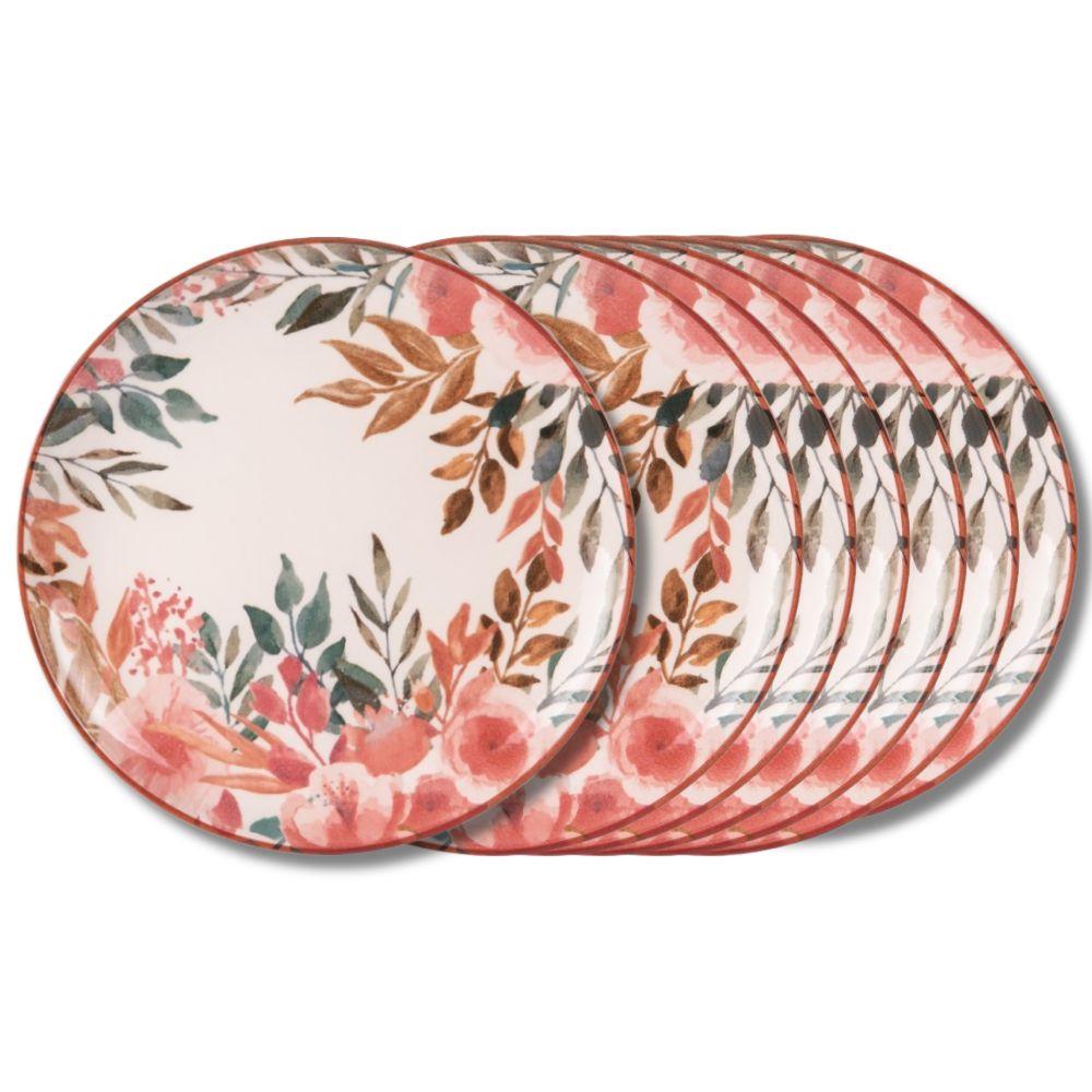 Assiette plate Pink Flor 27 cm (lot de 6) Table passion - Mathon - 1