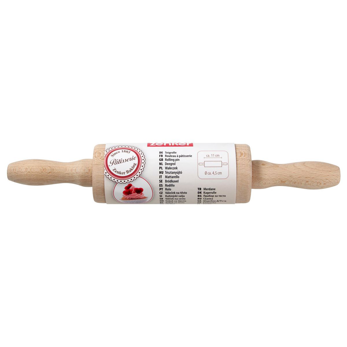 Mini rouleau à pâtisserie en bois 23 cm Zenker Zenker - Mathon - 5