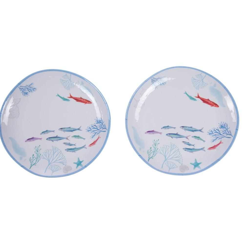 Lot de 2 assiettes Melamine Isao 27 cm Amadeus - Mathon - 1