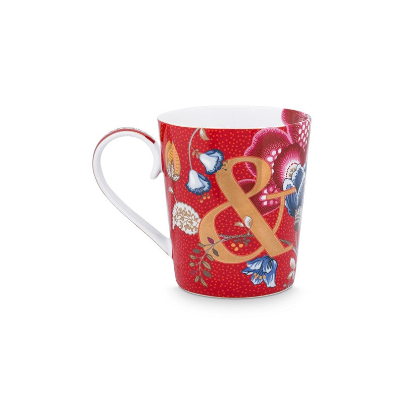 Mug Alphabet Blushing Birds Rouge - & - 350ml Pip Studio - Mathon