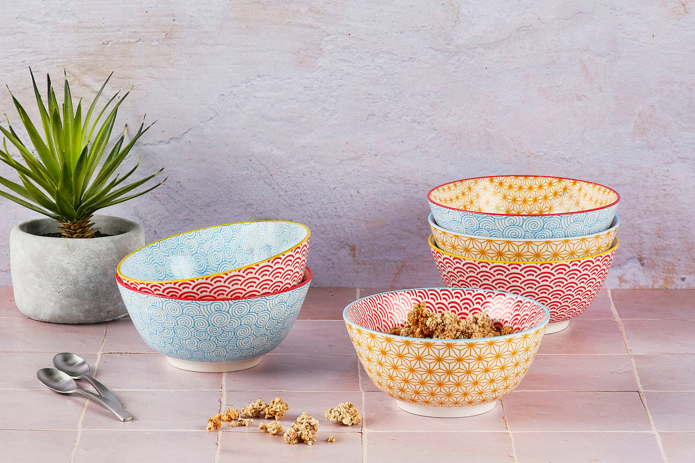 Bol PATTERN Ø15cm - 6 pièces - Color Björn - Mathon - 2