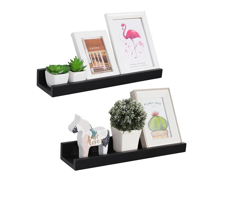 Etagère Murale en Bois pour Rangement Epices Cuisine noir Vendos85 - Mathon