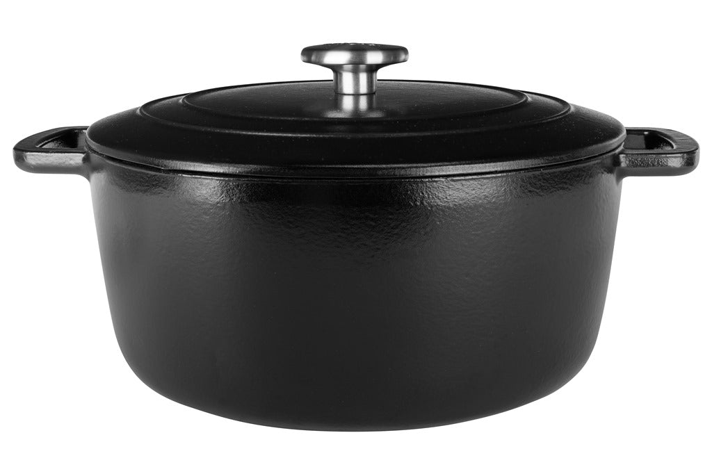 Cocotte en Fonte émaillée, FONTESTIC, Noir, D28 cm Cosy & Trendy - Mathon - 1